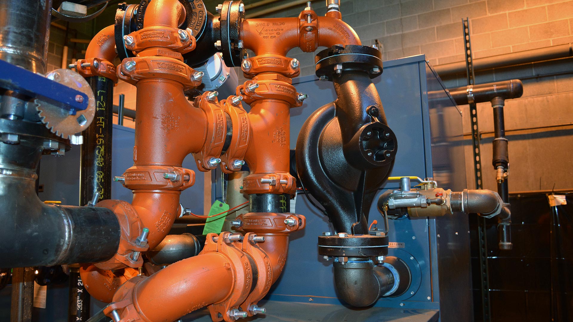 Hometown Plumbing and Heating Quad Cities Iowa Projects James Madison Middle School mechanical piping